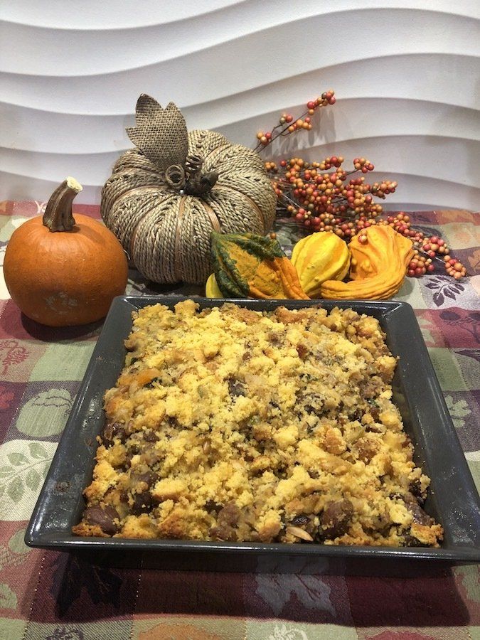 Cornbread Fruit and Chestnut Stuffing